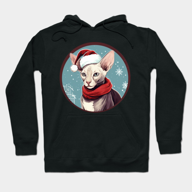 Cornish Rex Cat Xmas, Love Cats Hoodie by logiamerch