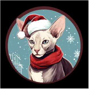 Cornish Rex Cat Xmas, Love Cats Posters and Art
