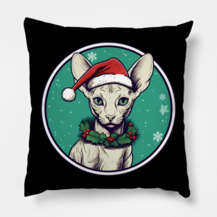 Cornish Rex Cat Xmas, Love Cats Pillow