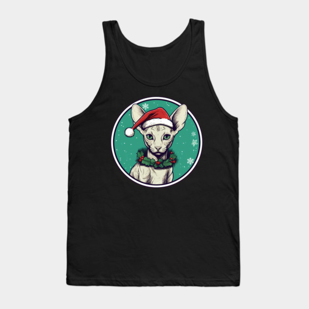 Cornish Rex Cat Xmas, Love Cats Tank Top by logiamerch