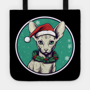 Cornish Rex Cat Xmas, Love Cats Tote