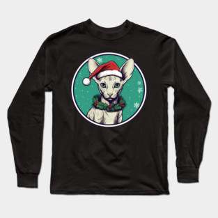 Cornish Rex Cat Xmas, Love Cats Long Sleeve T-Shirt
