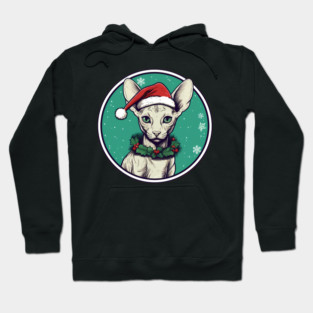 Cornish Rex Cat Xmas, Love Cats Hoodie