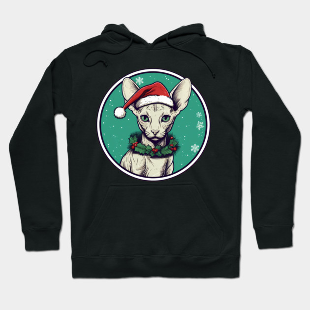 Cornish Rex Cat Xmas, Love Cats Hoodie by logiamerch