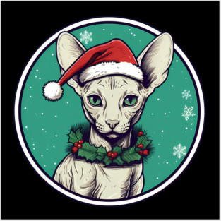Cornish Rex Cat Xmas, Love Cats Posters and Art