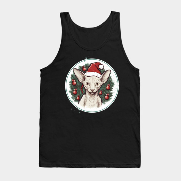 Cornish Rex Cat Xmas, Love Cats Tank Top by logiamerch