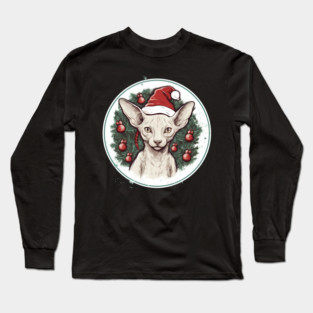 Cornish Rex Cat Xmas, Love Cats Long Sleeve T-Shirt