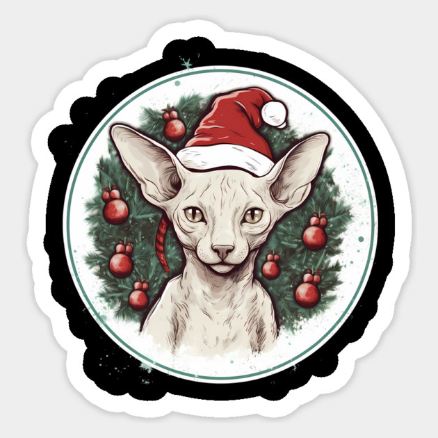 Cornish Rex Cat Xmas, Love Cats Sticker by logiamerch