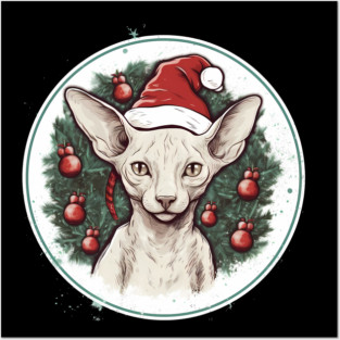 Cornish Rex Cat Xmas, Love Cats Posters and Art