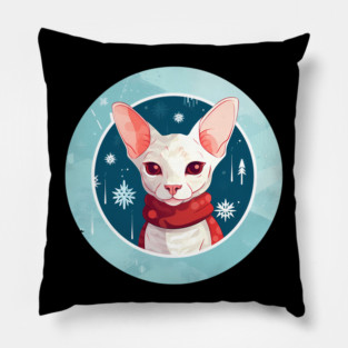 Cornish Rex Cat Xmas, Love Cats Pillow