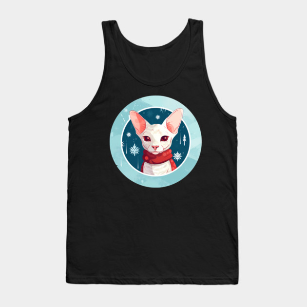 Cornish Rex Cat Xmas, Love Cats Tank Top by logiamerch