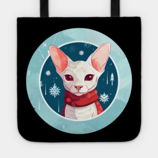 Cornish Rex Cat Xmas, Love Cats Tote