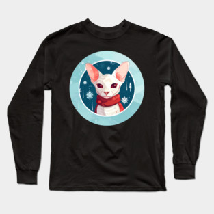 Cornish Rex Cat Xmas, Love Cats Long Sleeve T-Shirt