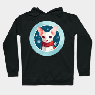 Cornish Rex Cat Xmas, Love Cats Hoodie
