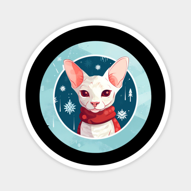 Cornish Rex Cat Xmas, Love Cats Magnet by logiamerch