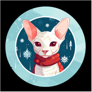 Cornish Rex Cat Xmas, Love Cats Posters and Art