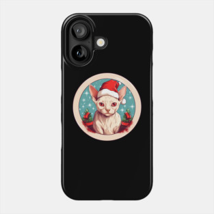 Devon Rex Cat Xmas, Love Cats Phone Case