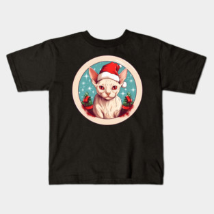 Devon Rex Cat Xmas, Love Cats Kids T-Shirt