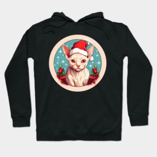 Devon Rex Cat Xmas, Love Cats Hoodie