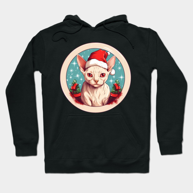 Devon Rex Cat Xmas, Love Cats Hoodie by logiamerch