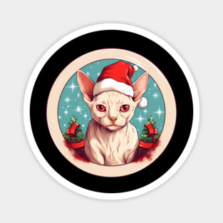 Devon Rex Cat Xmas, Love Cats Magnet