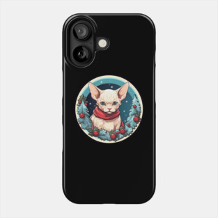 Devon Rex Cat Xmas, Love Cats Phone Case