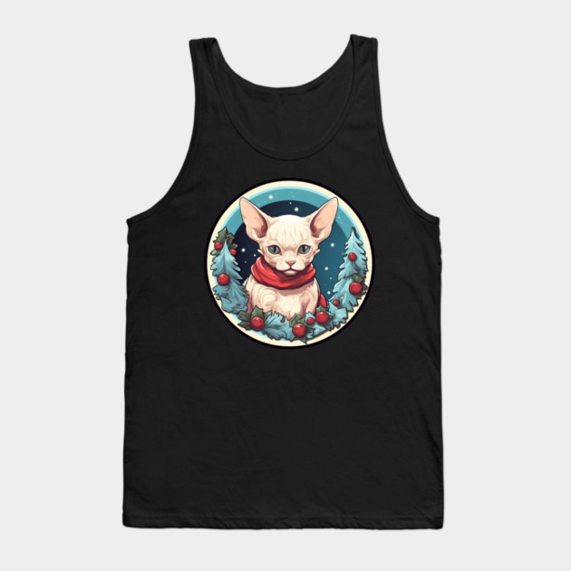 Devon Rex Cat Xmas, Love Cats Tank Top by logiamerch