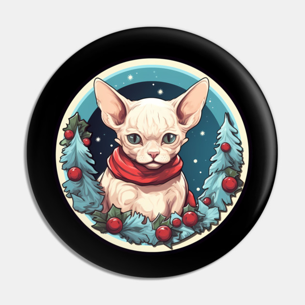 Devon Rex Cat Xmas, Love Cats Pin by logiamerch