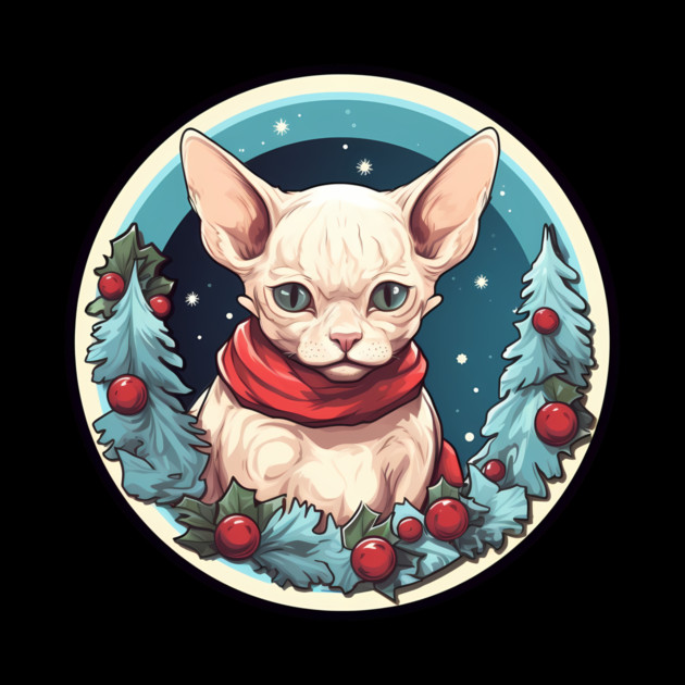 Devon Rex Cat Xmas, Love Cats by logiamerch