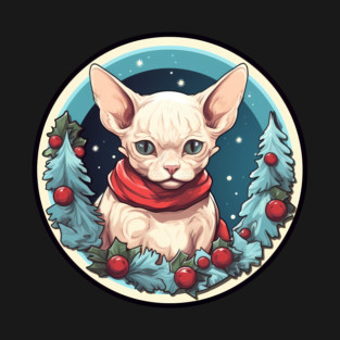 Devon Rex Cat Xmas, Love Cats T-Shirt