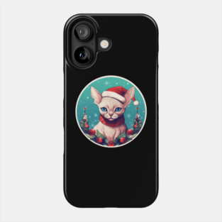 Devon Rex Cat Xmas, Love Cats Phone Case