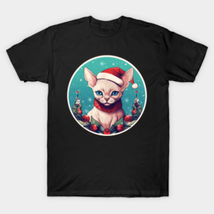 Devon Rex Cat Xmas, Love Cats T-Shirt