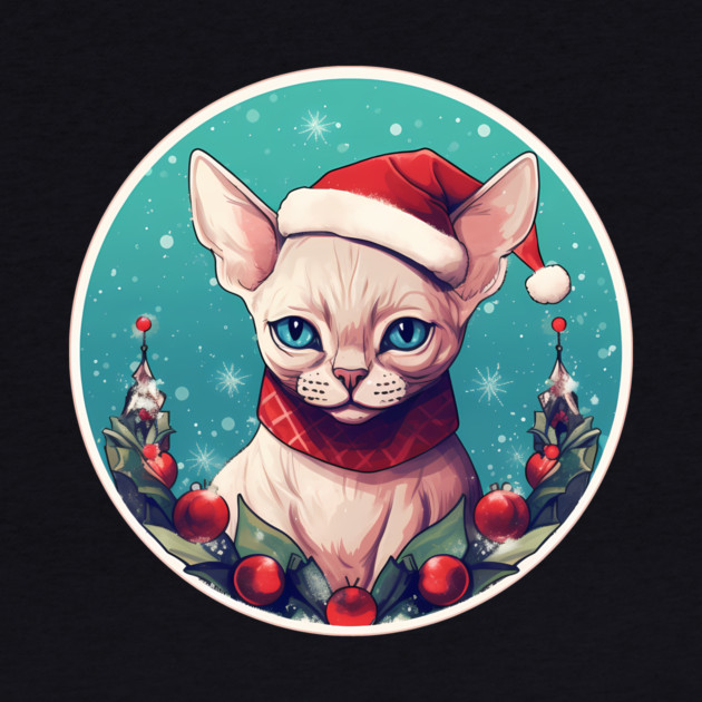 Devon Rex Cat Xmas, Love Cats by logiamerch