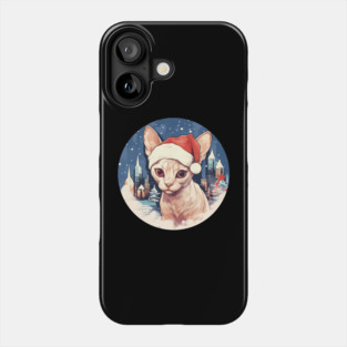 Devon Rex Cat Xmas, Love Cats Phone Case