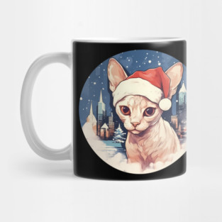 Devon Rex Cat Xmas, Love Cats Mug