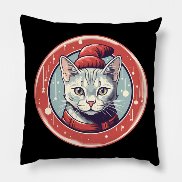 Egyptian Mau Cat Xmas, Love Cats Pillow by logiamerch