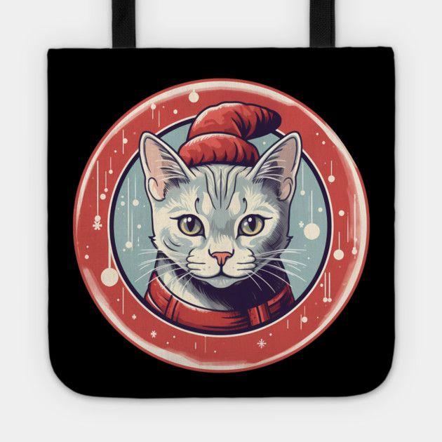 Egyptian Mau Cat Xmas, Love Cats Tote by logiamerch