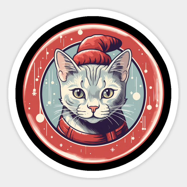 Egyptian Mau Cat Xmas, Love Cats Sticker by logiamerch