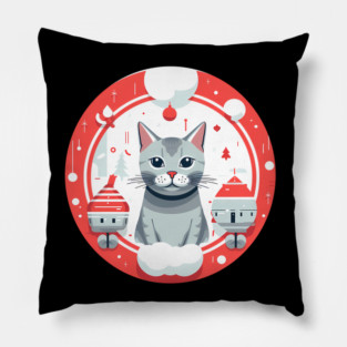 Egyptian Mau Cat Xmas, Love Cats Pillow