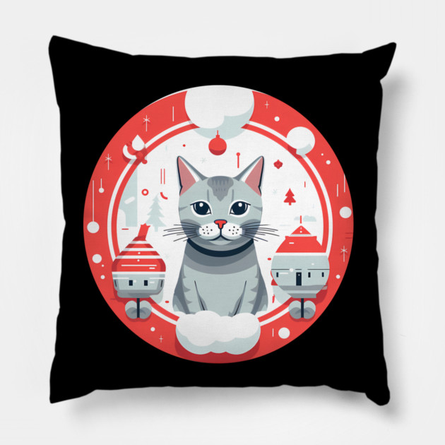 Egyptian Mau Cat Xmas, Love Cats Pillow by logiamerch