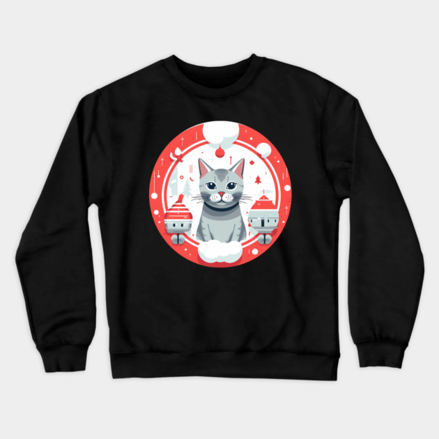 Egyptian Mau Cat Xmas, Love Cats Crewneck Sweatshirt by logiamerch