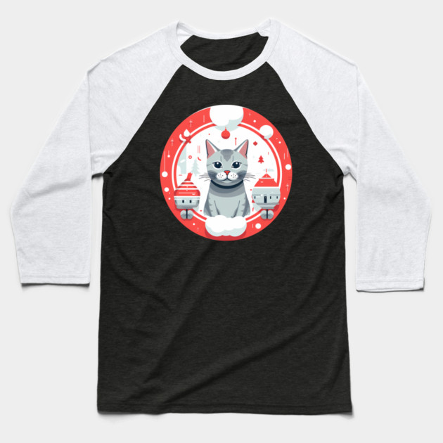 Egyptian Mau Cat Xmas, Love Cats Baseball T-Shirt by logiamerch