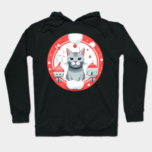 Egyptian Mau Cat Xmas, Love Cats Hoodie