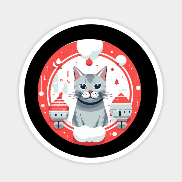 Egyptian Mau Cat Xmas, Love Cats Magnet by logiamerch