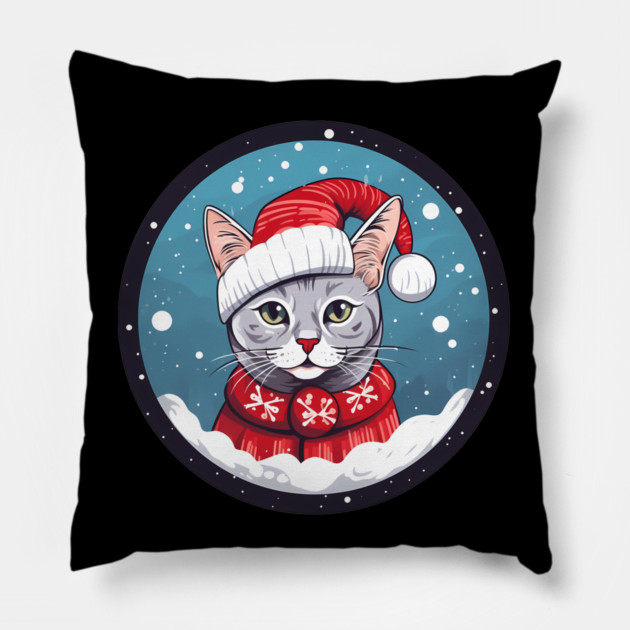 Egyptian Mau Cat Xmas, Love Cats Pillow by logiamerch