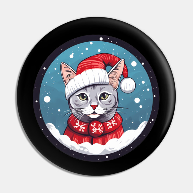 Egyptian Mau Cat Xmas, Love Cats Pin by logiamerch