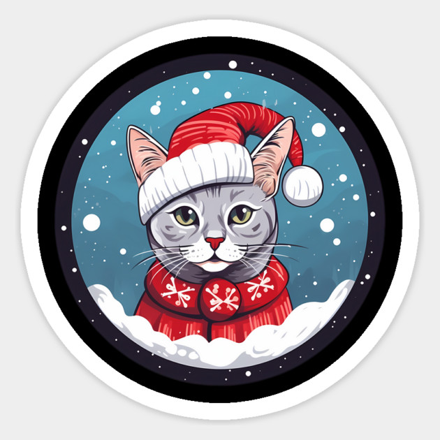 Egyptian Mau Cat Xmas, Love Cats Sticker by logiamerch