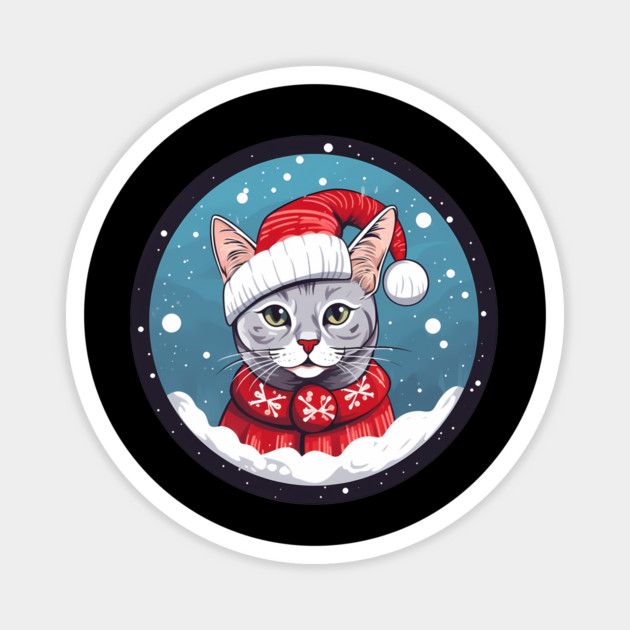 Egyptian Mau Cat Xmas, Love Cats Magnet by logiamerch