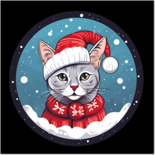 Egyptian Mau Cat Xmas, Love Cats Posters and Art