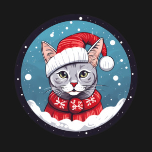 Egyptian Mau Cat Xmas, Love Cats T-Shirt